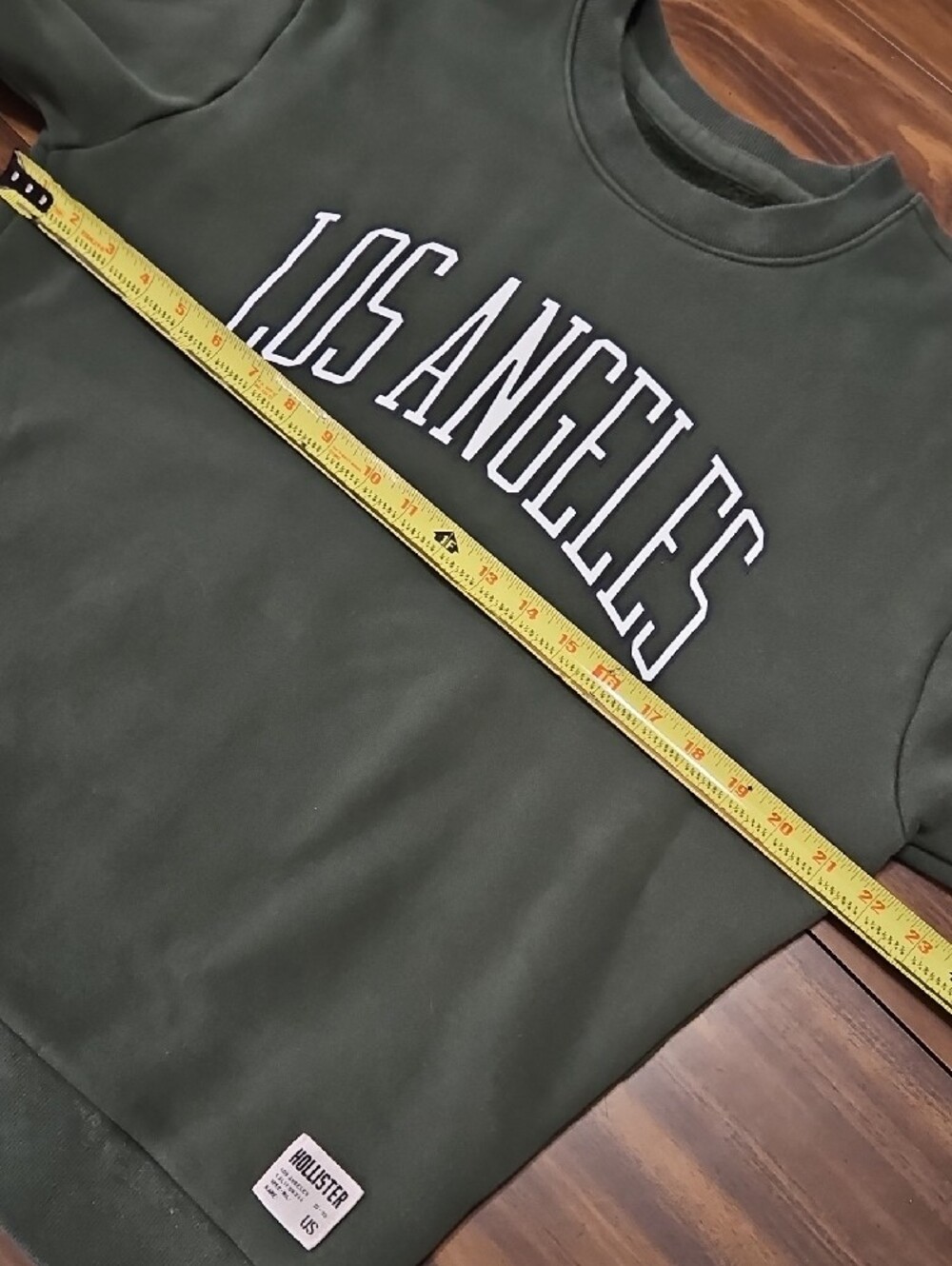 Hollister Olive Green "Los Angeles" Crewneck Sweatshirt - Picture 4 of 8